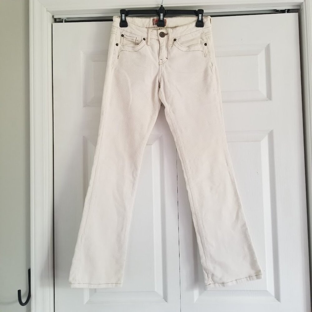 No Boundaries  Women's Pants 5 Cream Corduroy Y2K/Vintage 2000s Bootcut Flare